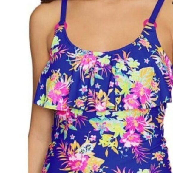 Arizona Blue Floral Swim Small Tankini - Picture 2 of 10
